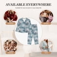 thumbnail image 7 of Honeii enchanted winter snowflake holly Print Women's Pajama Sets Long Sleeve Button Down Sleepwear Nightwear Soft Pjs Lounge Sets 2PCS-Large, 7 of 7