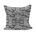 thumbnail image 1 of Abstract Fluffy Throw Pillow Cushion Cover, Stone Wall Doodle Drawing Style Cartoon Image Rustic Life Architecture Theme, Decorative Square Accent Pillow Case, 36" x 36", Grey Pale Grey, by Ambesonne, 1 of 5