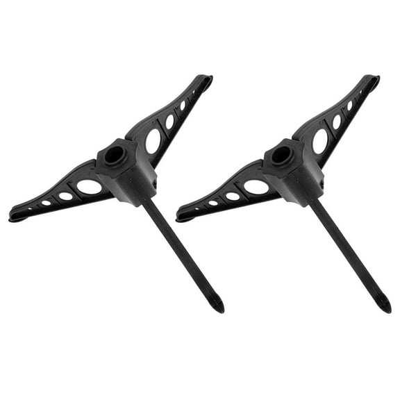 LULULION 2Pcs Christmas Tree Base Stand Plastic Black Support Rack for Home Xmas Supplies