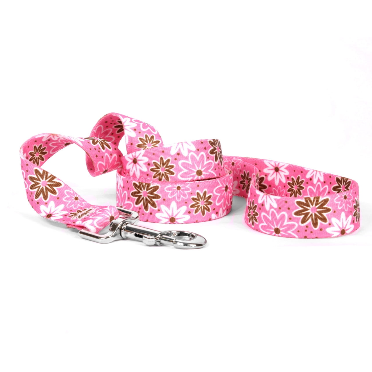 Pink Daisies 6 ft Pre-Made Paracord Dog Leash/ Puppy Leash Animal Lead