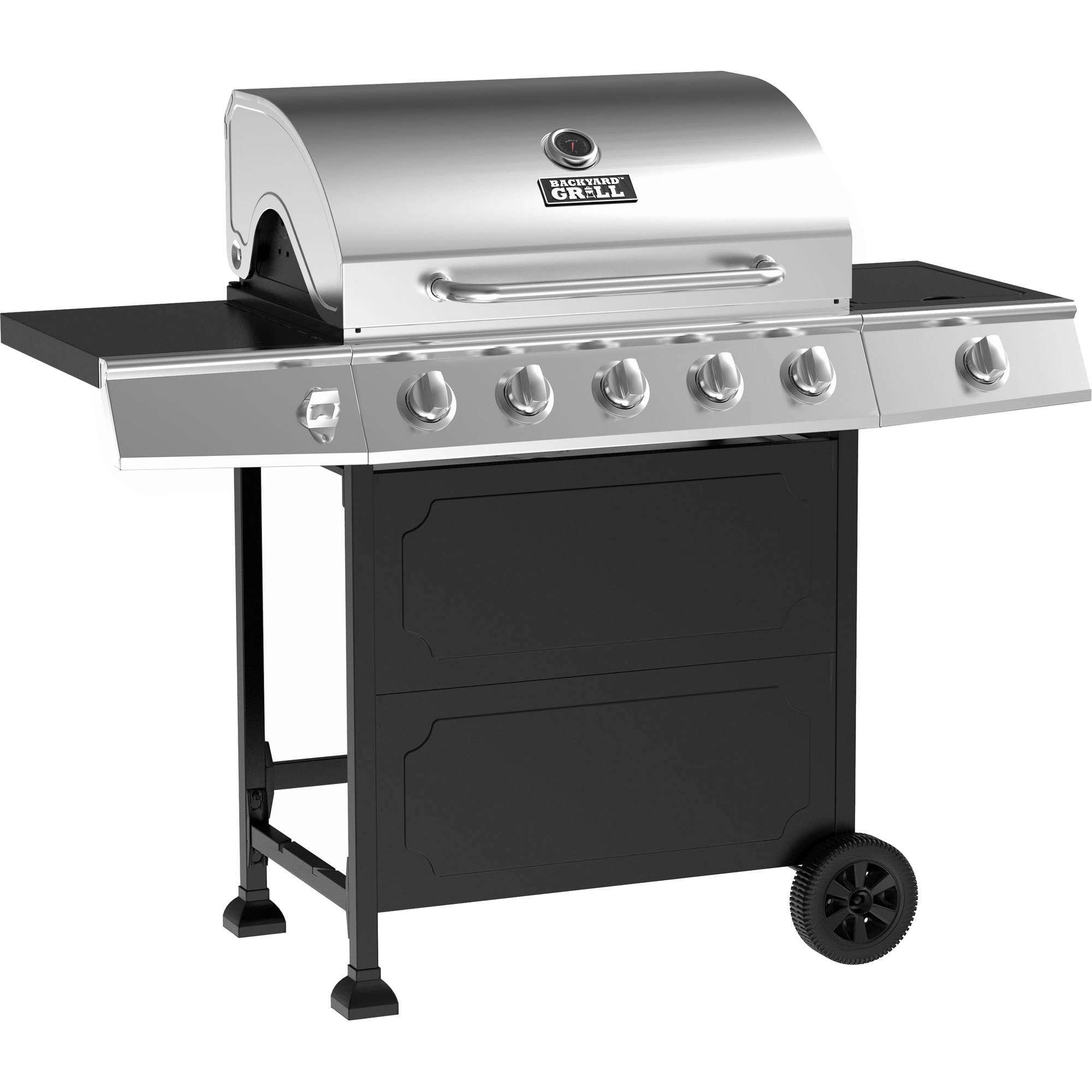 Backyard Grill 5 Burner Gas Grill Black Walmartcom