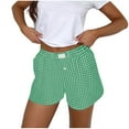 thumbnail image 4 of fatyb Womens Plaid Shorts Elastic Waist Boxer Shorts Loungewear Casual Comfy Summer Shorts for Women, 4 of 7