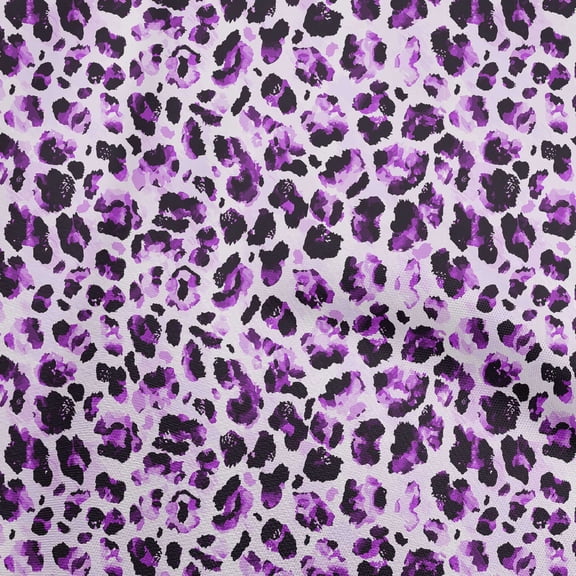 oneOone Polyester Spandex Purple Fabric Animal Skin Quilting Supplies Print Sewing Fabric By The Yard 56 Inch Wide