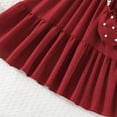 thumbnail image 4 of ZXLBBD Girls Dress Sleeveless Lace Lapel Collar Button Solid Color Flowy for Toddler and Kids Outfit Elegant Pageant Gown Dress, 4 of 6