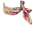 thumbnail image 2 of Wrapables® 100% Charmeuse Silk Square Scarf Neckerchief, Pink Peonies, 2 of 4