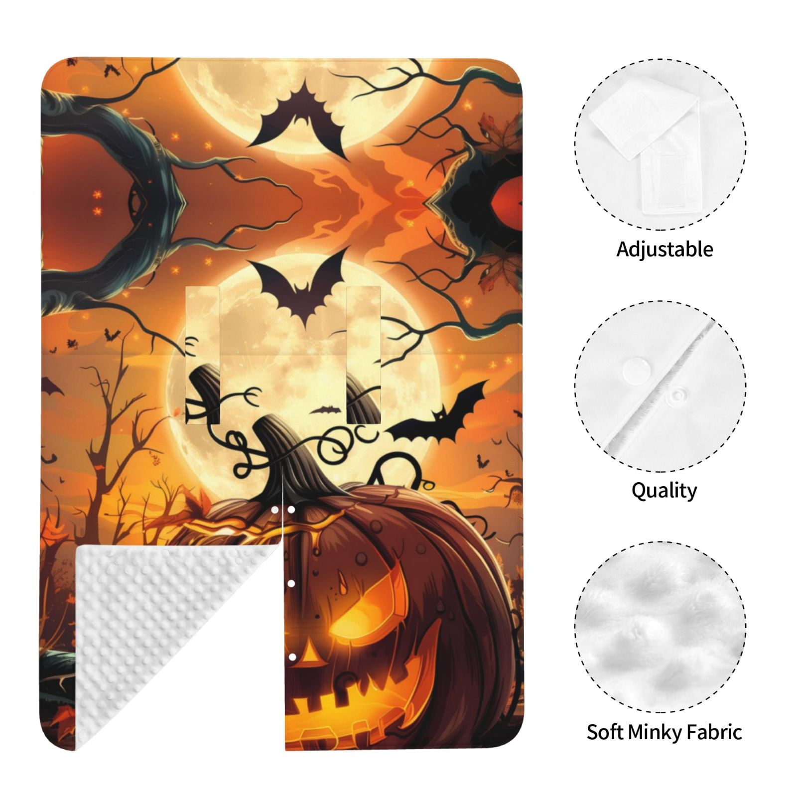 Car Seat Cover Baby - Halloween Full Moon Pumpkin Bat (2) Breathable Infant Car Seat Cover for Baby Carseat, Lightweight Comfort Baby Essentials Must Haves Newborn Stuff for Girl Boy