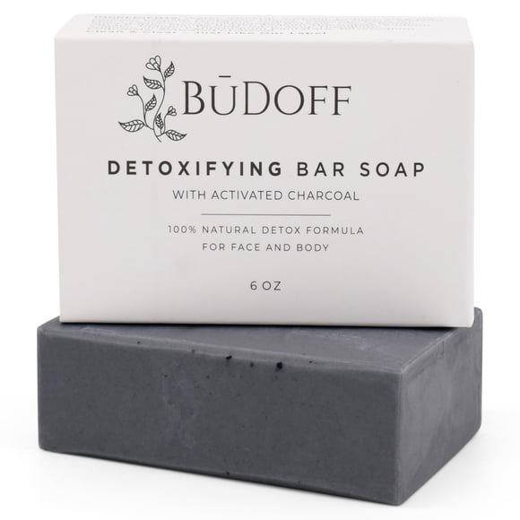 Jabón en barra de carbón activado para acné, eccema, psoriasis, piel sensible con picazón seca, fórmula de desintoxicación natural, manteca de karité, cacao y mango, hombres, mujeres, adolescentes,