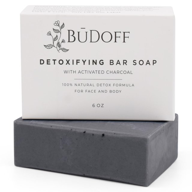 Jabón en barra de carbón activado para acné, eccema, psoriasis, piel sensible con picazón seca, fórmula de desintoxicación natural, manteca de karité, cacao y mango, hombres, mujeres, adolescentes,