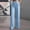 Blue, variant on High Waist Drawstring Draped Wide Leg Dress Pants, Breathable Comfort Trousers for Work Commute & Casual Office Wear Black S