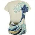thumbnail image 2 of Great Wave Tsunami Japanese Painting All Over Womens T Shirt Multi 2XL, 2 of 2