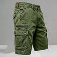 thumbnail image 6 of Jessboyy Jean Cargo Shorts for Men with Multi Pockets Button Zipper Knee Length Bermuda Cargo Summer Outdoor HIking Work Shorts Army Green,L, 6 of 9