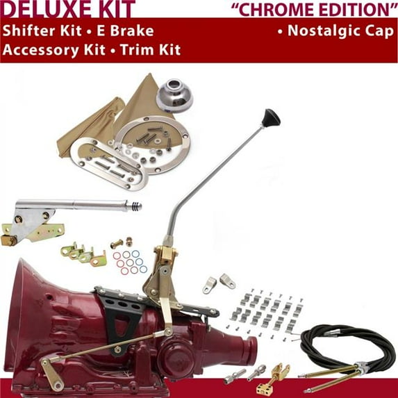 American Shifter C4 Shifter Kit 12 in. E Brake Cable Clamp Clevis Trim Kit for CCEBE