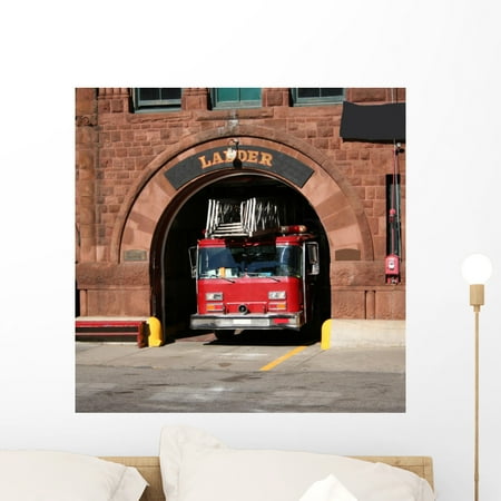 Fire Station Wall Mural By Wallmonkeys L And Stick Graphic 24 In W X H Wm123668 Fire Station Wall Mural By Wallmonkeys L And Stick Graphic 24 In W X H Wm123668