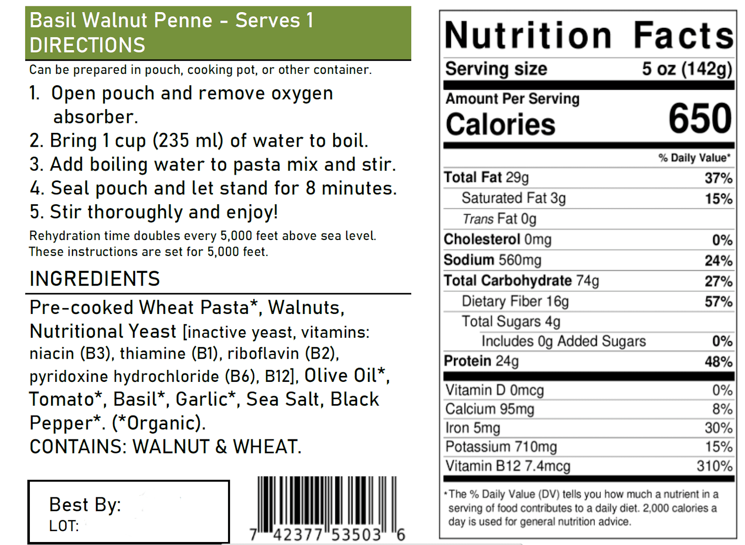 Outdoor Herbivore Backpacking Meal 3-Pack Set (Vegan)