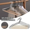 thumbnail image 2 of 5 PCS Iron and Wood Coat Hanger with Recess Design for Coat Trousers Rack, 2 of 6