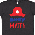 thumbnail image 4 of Inktastic Ahoy Matey, Pirate Hat, Skull and Bones - Red Blue T-Shirt, 4 of 5