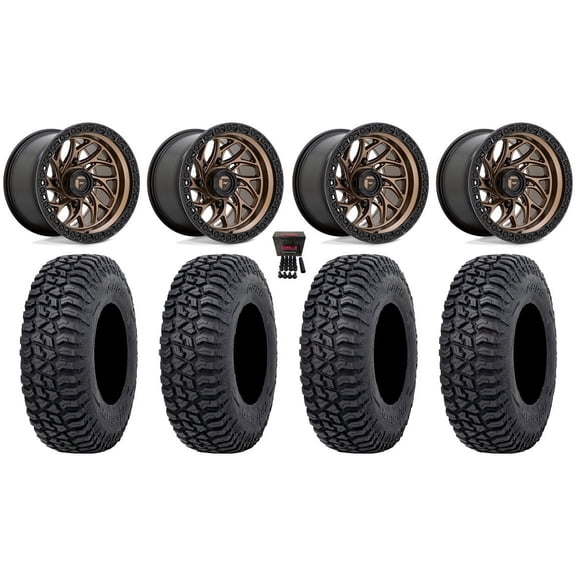 Fuel Runner 15" Wheels Bronze 32" Tricera Tires Polaris RZR XP 1000 / PRO XP / Ranger XP 900/1000