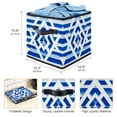 thumbnail image 3 of Flag of Israel Foldable Storage Box Organizer with Handle, 10.8"x10.5"x10.6", Large Capacity Storage Basket - Storage Cubes for Home and Office, 3 of 6