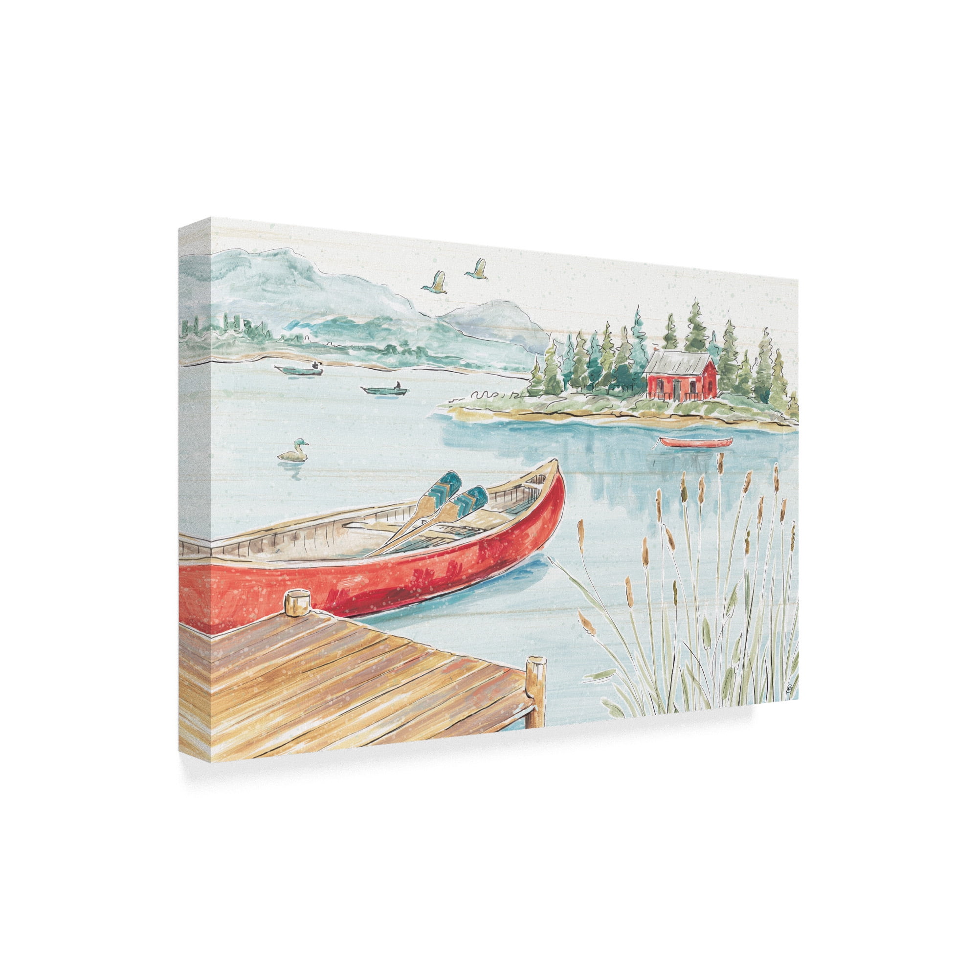 Trademark Fine Art 'Lake Moments I' Canvas Art by Daphne Brissonnet