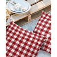 thumbnail image 3 of Outdoor Throw Pillow Cover Rustic Country Lattice Buffalo Plaid Waterproof Cushion Covers 2 Pack Farm Red White Pillow Cases Home Decoration for Patio Garden Couch Sofa, 3 of 7