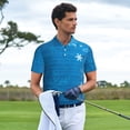 thumbnail image 3 of Balery Blue Christmas Camisa Polo de Hombre con Estampado, de Manga Corta y Tejido Medio, Camisa Tipo Golf Polo-XX-Large, 3 of 6