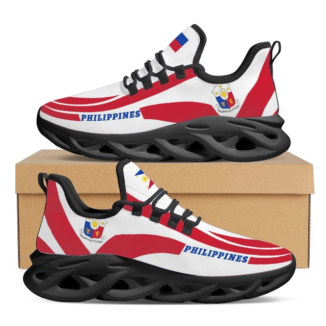 Zapatos vulcanizados transpirables para mujer, zapatillas ligeras con cordones a la moda para otoño, zapatos planos con estampado de bandera de Filipinas