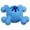 Blue, variant on Pet Life ® 'Quadra-Bone' TPR Treat Dispensing Durable Dog Toy