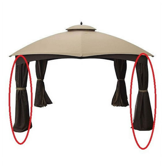 Garden Winds Replacement Privacy Curtain Set for the Allen Roth 10x12 Gazebo, 350