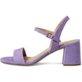 thumbnail image 2 of Cole Haan Josie Paisley Purple Suede Squared Open Toe Ankle Strap Heeled Sandals (Paisley Purple Suede, 7), 2 of 4