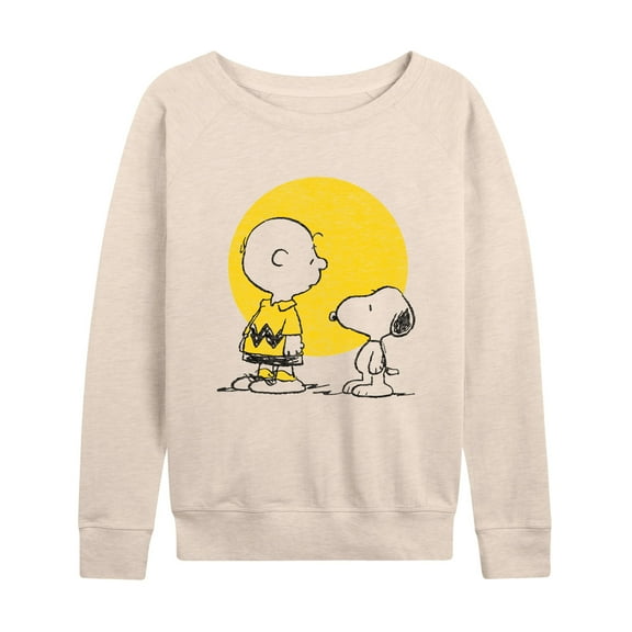 Peanuts - Charlie Snoopy Hearts - Women's Lightweight French Terry Long Sleeve Shirt
