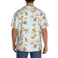 thumbnail image 3 of Pofeuu Squirrel In The Forest Print Mens Casual Short Sleeve Shirts Beach Summer Spread Collar Pocket Tops Men's Casual Short-sleeved Shirt-Small, 3 of 5