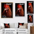 thumbnail image 4 of Designart "Closeup Portrait of a Brown Rooster" Animals Canvas Art Print, 4 of 5