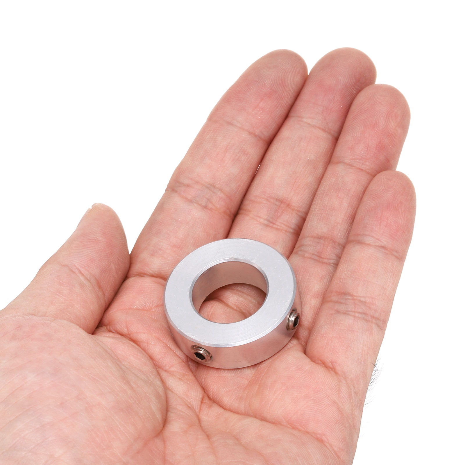 8 Packs Set Screw Collars 18mm Bore, Aluminum Shaft Collars, 32mm OD and 10mm Thickness, Set Screw Clamp Collar