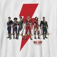 thumbnail image 2 of Boy's Shazam! Fury of the Gods Heroes Group Portrait  Graphic Tee White Large, 2 of 4