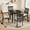 Black, variant on 5-Piece Round Dining Table Set for 4, Folding Drop Leaf Table with 4 Upholstered Chairs, Space-Saving Design for Small Apartments, Brown