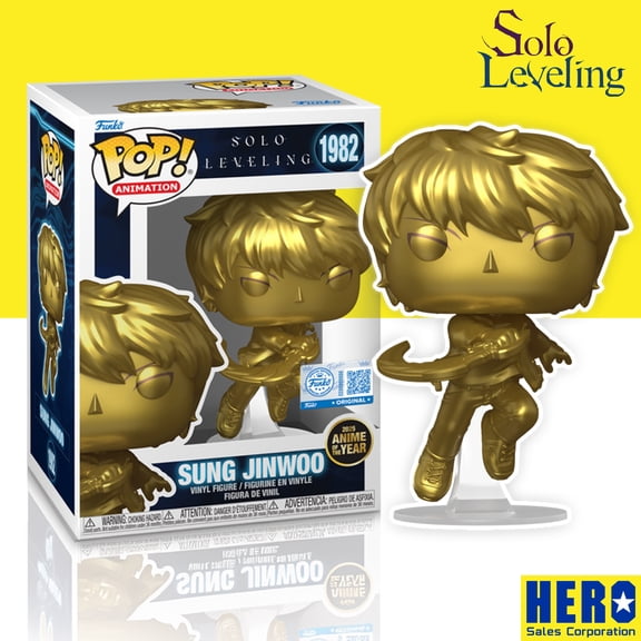 FUNKO POP SOLO LEVELING SUNG JINWOO #1982 ANIME OF THE YEAR AWARD 2025