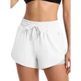 thumbnail image 2 of Sociala Womens 2 in 1 Drawstring Swim Shorts Quick Dry Board Shorts with Boxer Liner Pockets Sport Swim Bottoms, 2 of 4
