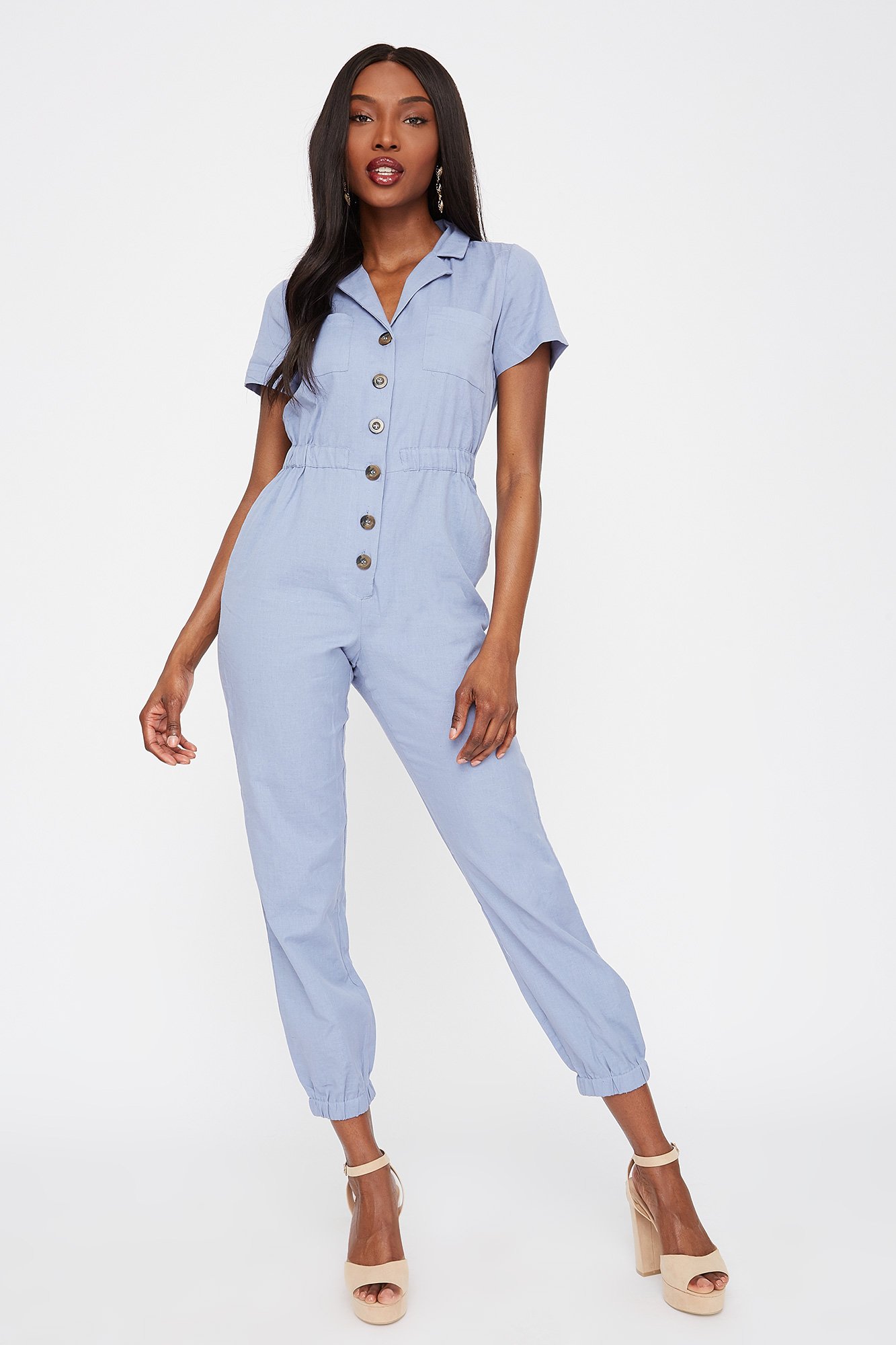 womens white utility jumpsuit