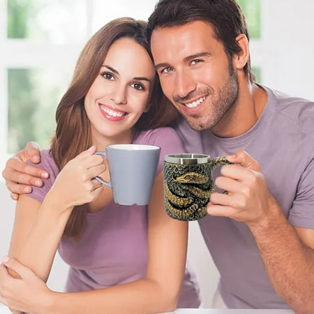 

Cup Stainless Steel Resin Double Layer Mug Office And Home Cups Drinking Utensils