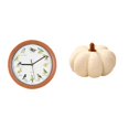thumbnail image 1 of Reloj de pared decorativo con forma de calabaza y pájaro cantor melódico para cocina, dormitorio, sala de estar, hogar, decoración festiva de temporad, 1 of 8