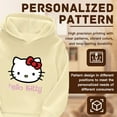 thumbnail image 4 of Hello Kitty Hoodie with Cuffed Sleeves Anime Gifts for Boys Girls apricot 5-6y, 4 of 5