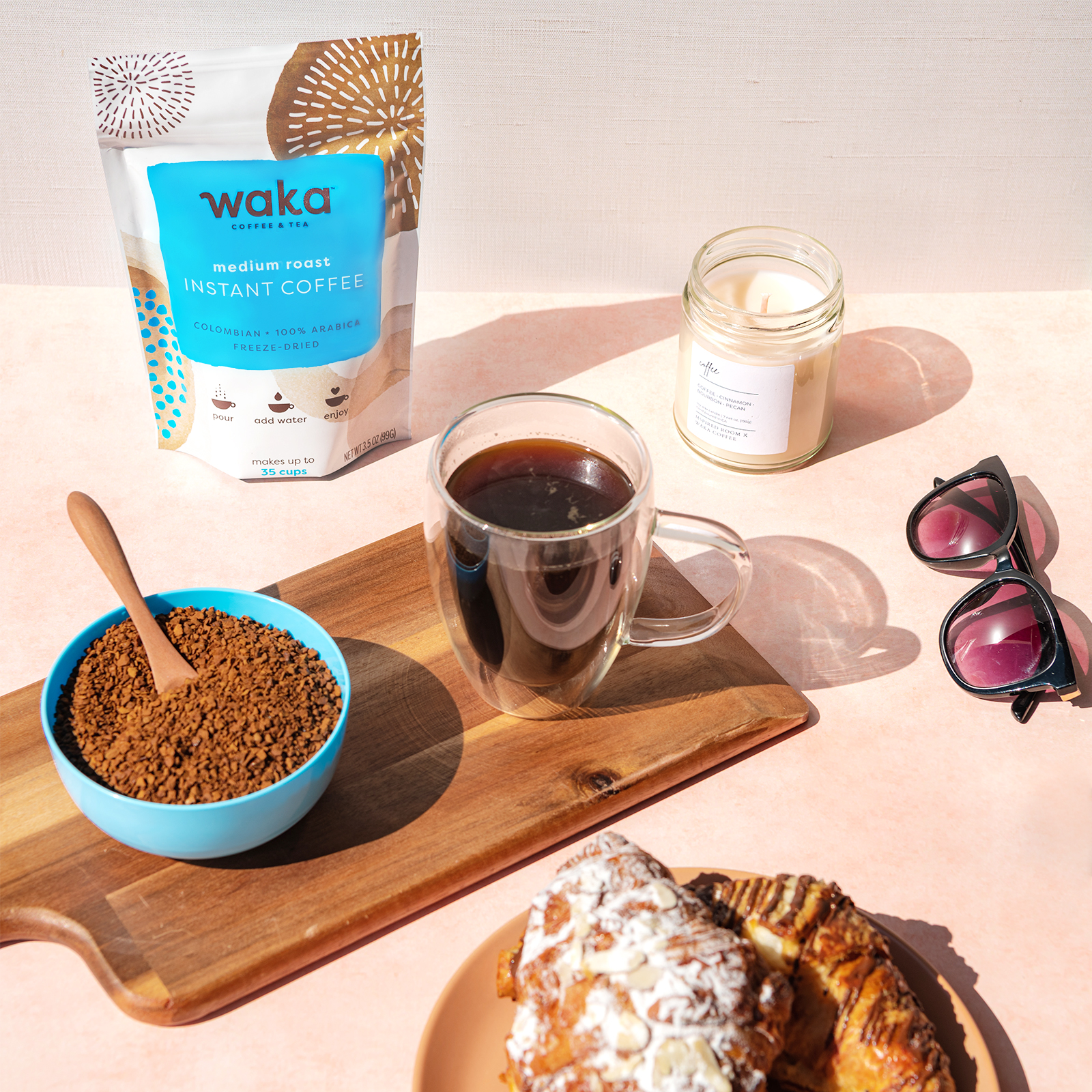 Waka Coffee 100% Columbian Arabica Medium Roast Instant Coffee, 3.5 oz Bag - image 2 of 6