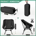 thumbnail image 6 of TEAFIRST Lightweight Camping Chair with Adjustable Height, Portable Folding Chairsfor Outdoor Black, 6 of 8
