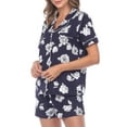 thumbnail image 4 of White Mark Women's Short Sleeve Floral Pajama Set, 4 of 5