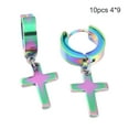 thumbnail image 3 of 5 pares de pendientes cruzados, ligeros, fáciles de llevar, estilo coreano, pendientes de gota, Clip para oreja, fiestas de Navidad, Día de San Ropa, zapatos y accesorios Miscelánea tipo 14 Sonducket AP009692-14B, 3 of 6