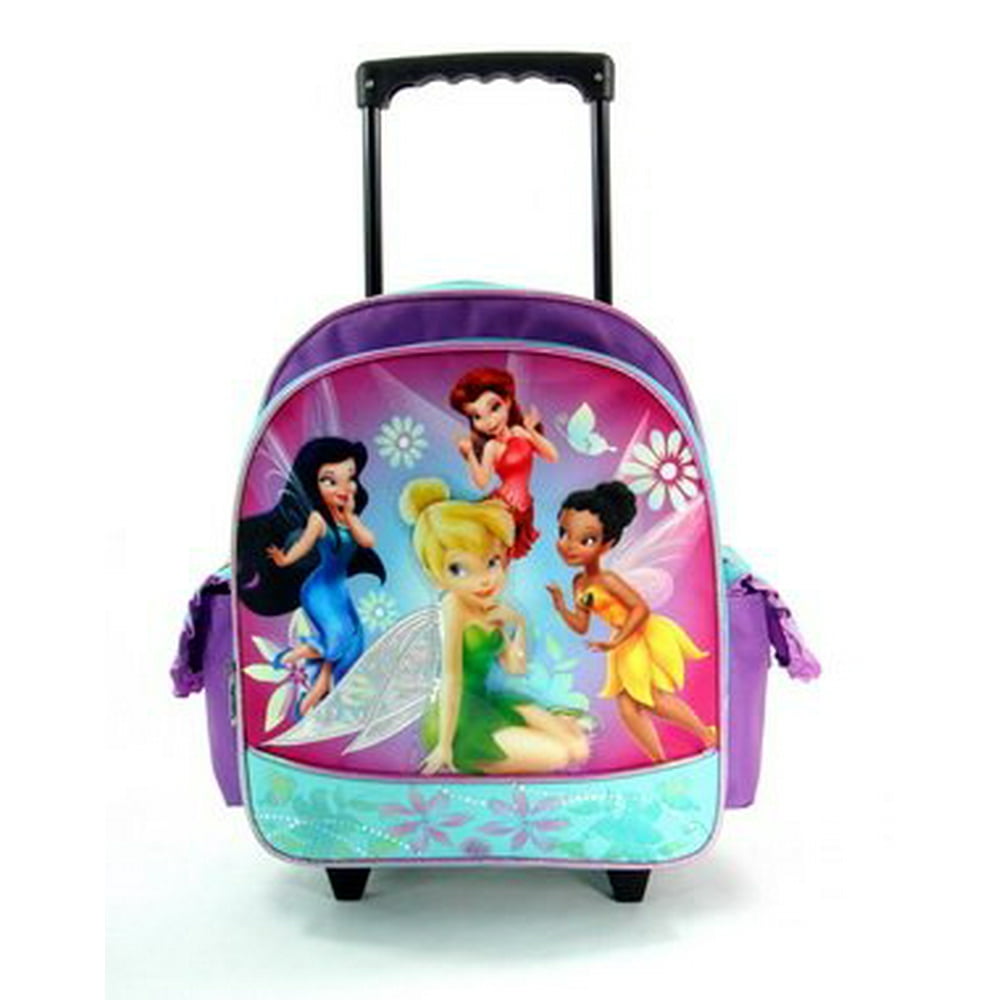 Disney Small Rolling Backpack Tinkerbell Fairies Group New Bag