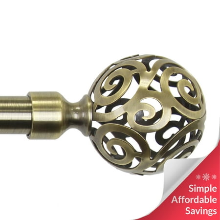 Chicology 3 4 Inch Diameter Curtain Rods Cage Finial Extends 24