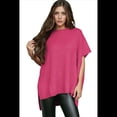 thumbnail image 1 of Suéter Holgado de Corta con Hombros Caídos para Mujer, Color Rosa, Rojo, XL, 1 of 9