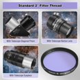 thumbnail image 3 of Filtro Alstar Moon/Skyglow para telescopio de 2 pulgadas, 3 of 8