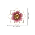 thumbnail image 3 of Gold Metal Wall Art Decor, Rustic Farmhouse Living Room Accents, Bedroom Wall Art, Backyard Outdoor Yard Decor, Pink Floral Design, 1 Pc, 3 of 6